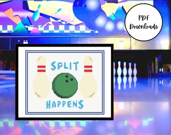 Split Happens Cross Stitch Pattern | PDF