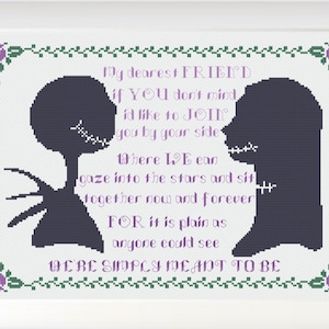 Jack and Sally&#39;s Song cross stitch (pattern only)