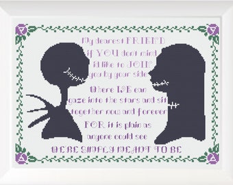 Jack and Sally's Song cross stitch (pattern only)