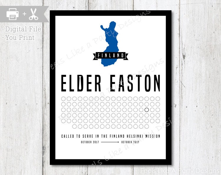 missionary-countdown-etsy for Free Printable Missionary Countdown Chart Missionary Countdown - Etsy for Free Printable Missionary Countdown Chart