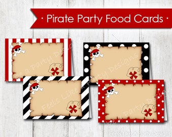 Pirate Food Cards - Instant Download, Pirate Food Tents, Pirate Party Decor, Pirate Party Favors, Pirate Party Treat Labels
