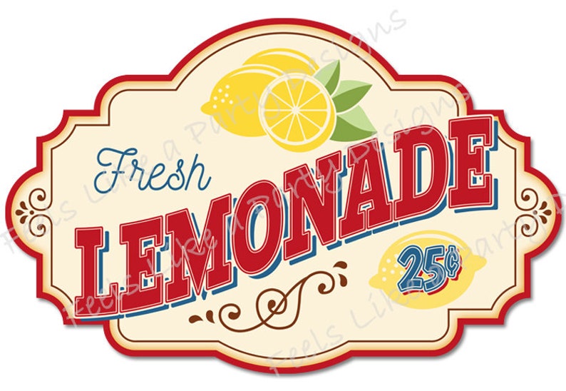 Lemonade Stand Sign DIY Instant Download Lemonade Banner Etsy