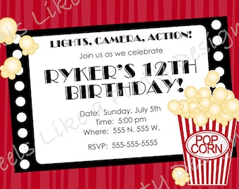 Custom Movie Night Party Invite