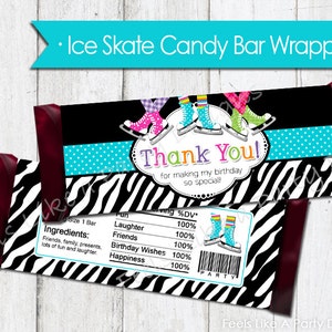 Eislaufen Candy Bar Wrapper - Instant Download