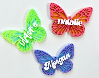 Butterfly Basket Tags | Personalized Name Tags | Spring | Easter | Carrot Tag | Easter Basket Tag | Party Tags