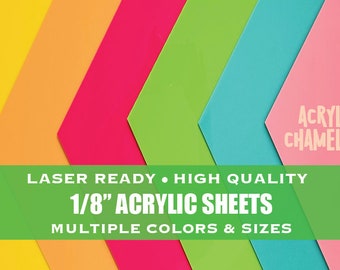 ACRYLIC 3mm Sheet | Cast Acrylic | Glowforge Acrylic | Xtool | Various Sizes | Double Masked | Laser Cutting | Plexiglass