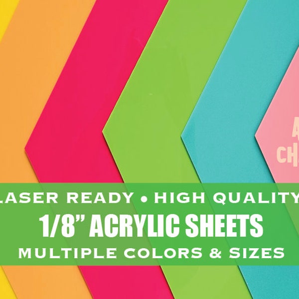 ACRYLIC 3mm Sheet | Cast Acrylic | Glowforge Acrylic | Xtool | Various Sizes | Double Masked | Laser Cutting | Plexiglass