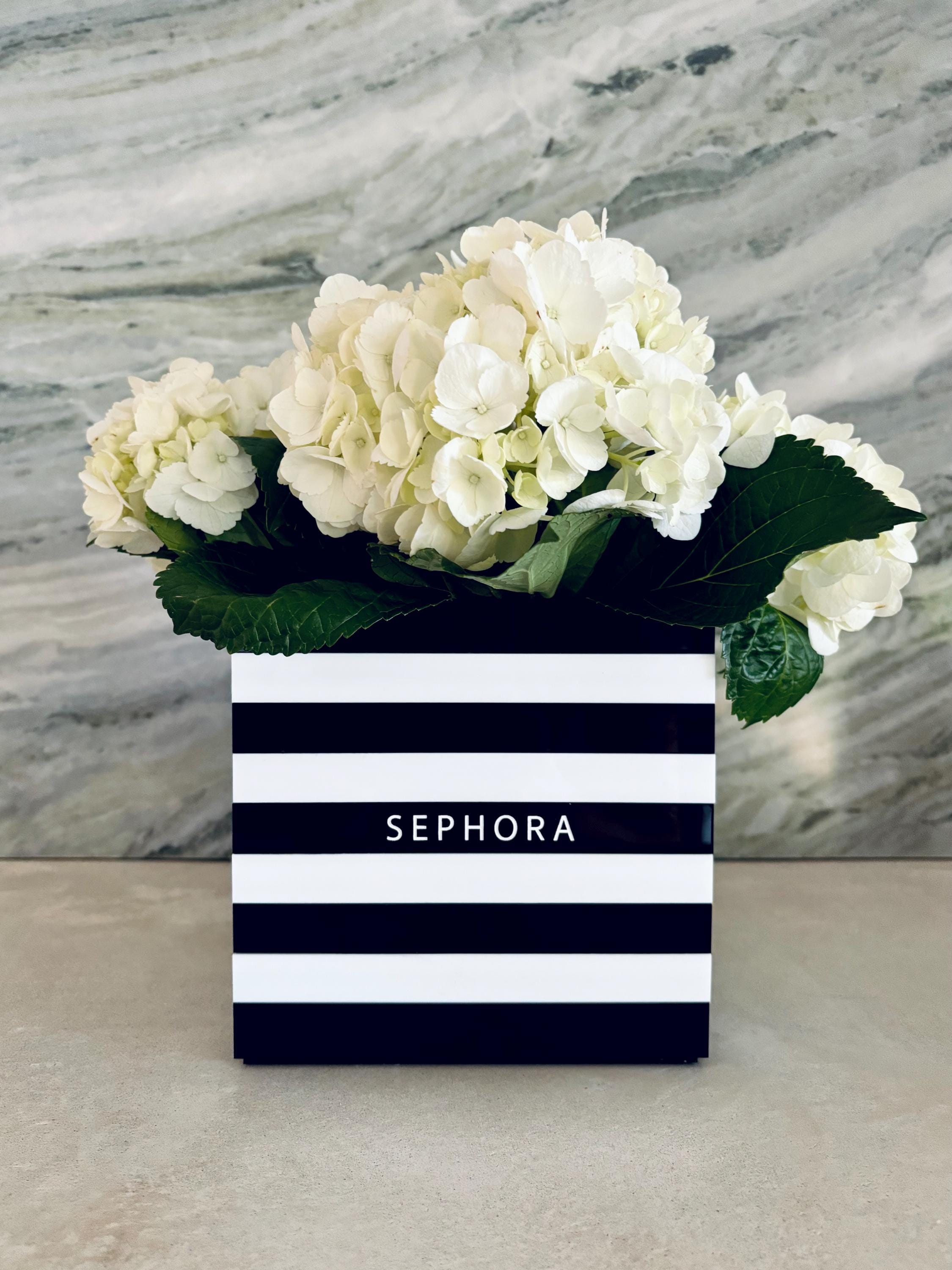 Sephora Inspired Acrylic Vase, Flower Vase, Makeup Brush Holder