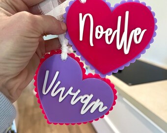 Valentine Basket Tags | Personalized Name Tags | Valentine Gift Tag | Galentine | Party Tags