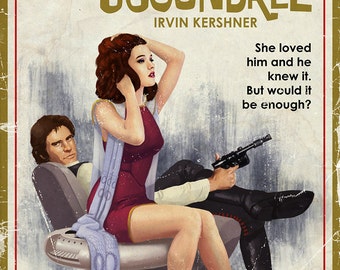 Art Print- Star Wars Pulp, part 5- The Princess and the Scoundrel (two sizes)