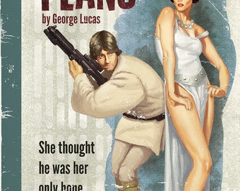 Art Print- Star Wars Pulp, part 4- The Purloined Plans (two sizes)