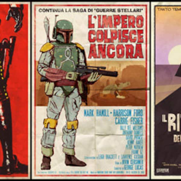 Star Wars Spaghetti Western Trilogy- 3 Posters (two sizes)