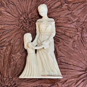 Lenox Figurine Woman and Child, Vintage Porcelain Figurine, Lenox Sculpture, Birthday Gift for Her, Mom Gift
