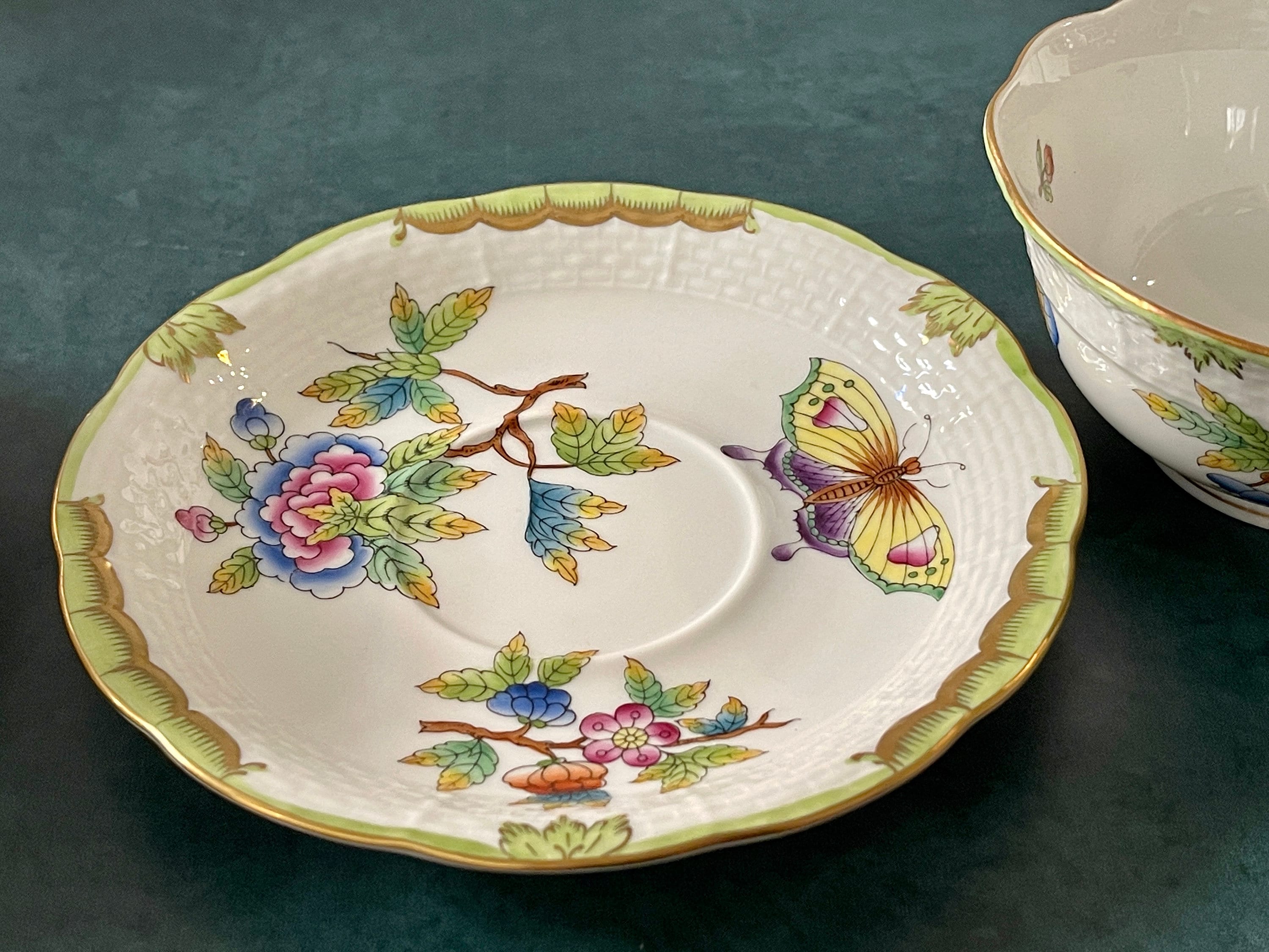 Home & Living Porcelain Vintage Saucer HEREND Porcelain Saucer Vintage ...