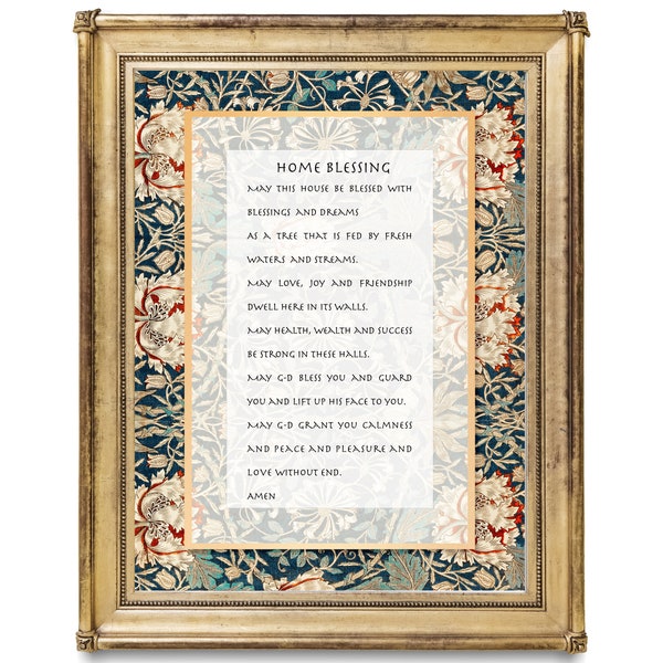 Personalized Home Blessing Art Print Gift, Home Blessing Gift, Home Blessing Wall Art, New Home Art Gift