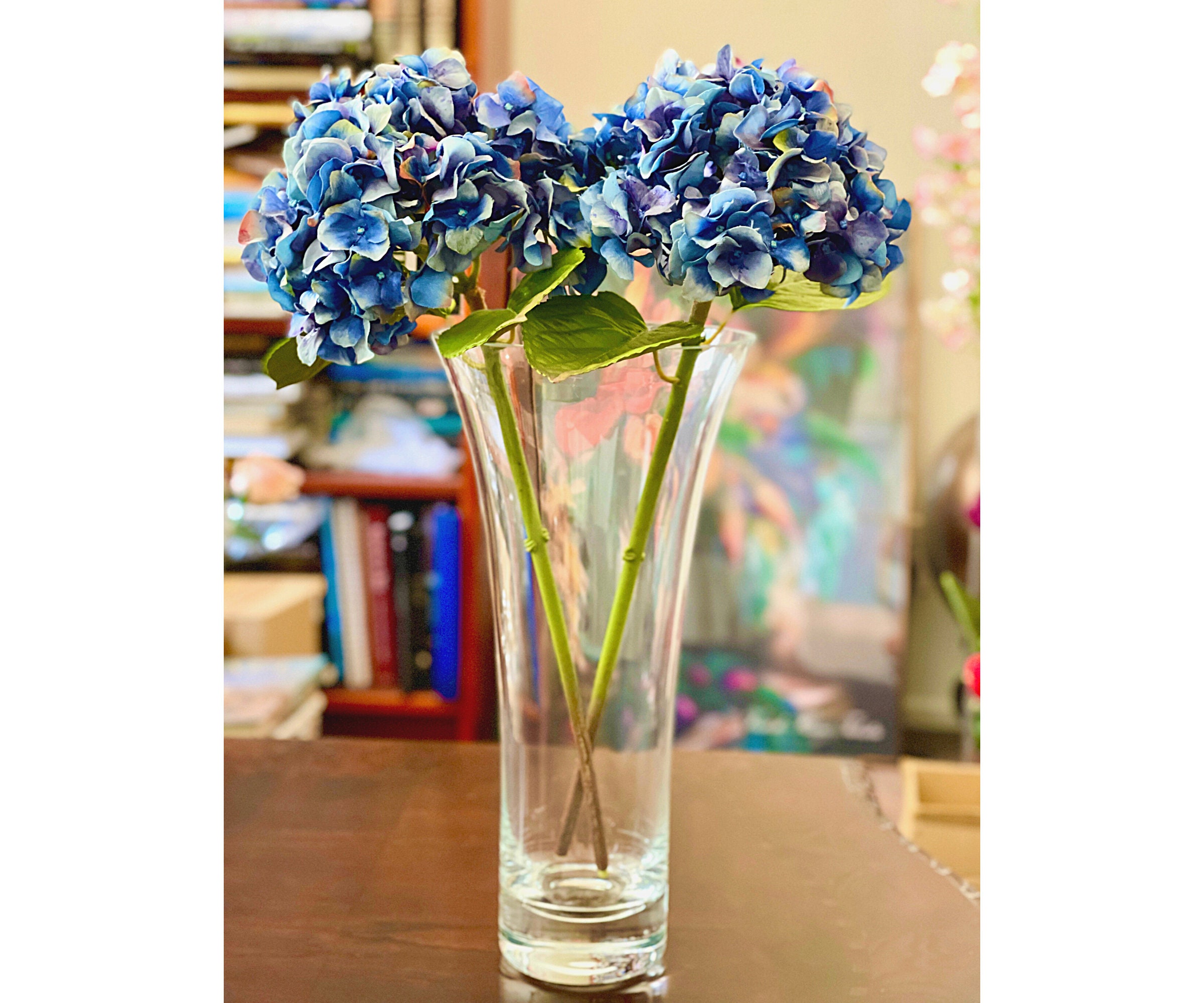 Blue Hydrangea Arrangement Hydrangea in Vase Blue Silk | Etsy