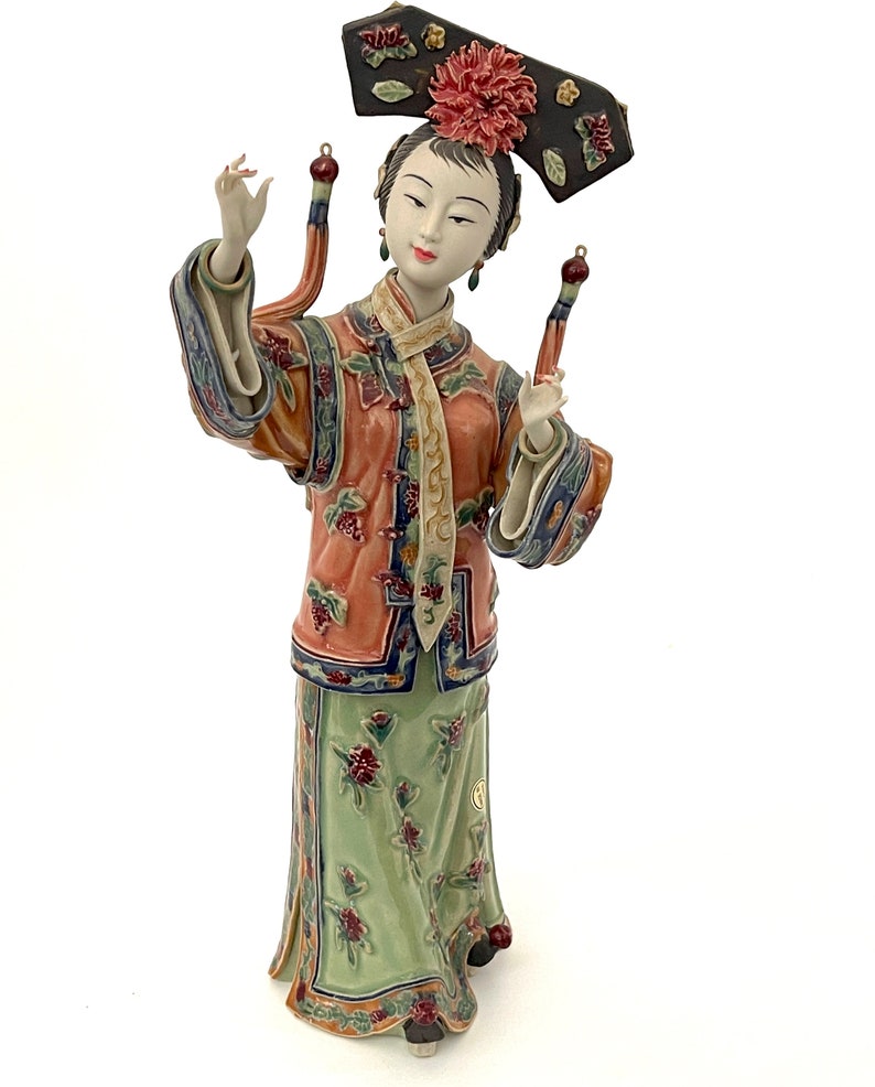 Oriental Figurine Shiwan Art Figurine Chinese Porcelain Etsy