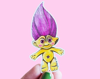 TROLL DOLL STICKER (Waterproof) 90s Stickers Collection - smaller size