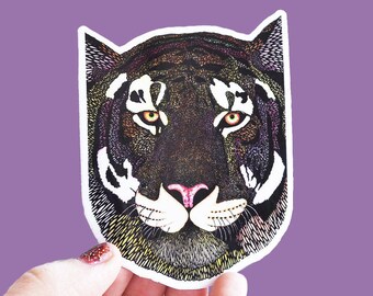 Pegatina de tigre de vinilo impermeable