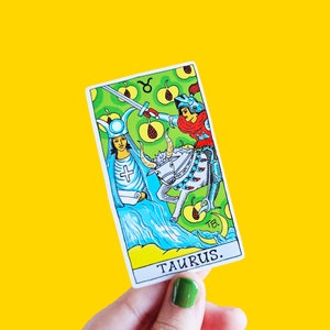 Stier-Aufkleber – STERNZEICHEN-AUFKLEBER – Tarotkarten