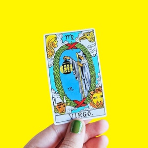 Jungfrau-Aufkleber – STERNZEICHEN-AUFKLEBER – Tarotkarten