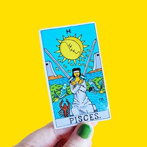 Fische Aufkleber - STERNZEICHEN - Tarot Karten