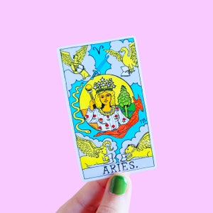 Widder-Aufkleber – STERNZEICHEN-AUFKLEBER – Tarotkarten