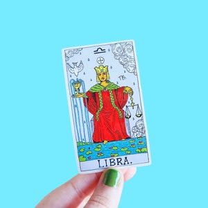 Pegatina Libra - CALCOMANÍAS DE SIGNO ESTRELLA - Cartas del Tarot