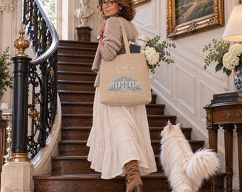 La Vie au Manoir Beige Eco Tote Bag