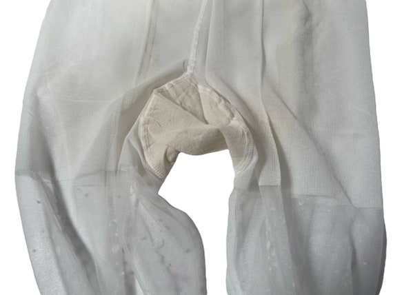 Vintage French Gerbe Paris Patterned Panty Hose T… - image 3