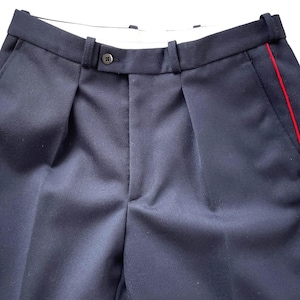 Vintage French Navy Fireman’s Pompier Trousers formal Wear Red Stripe Detail size XS circa 1990s / EVE