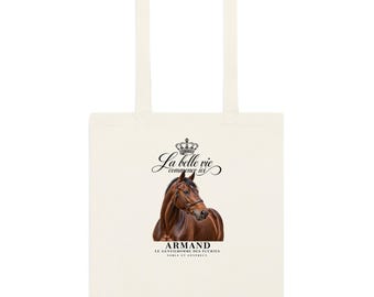 Brown Horse Armand Natural Cotton color tote bag