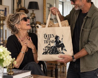 Queen of Trash Natural Eco Tote Bag