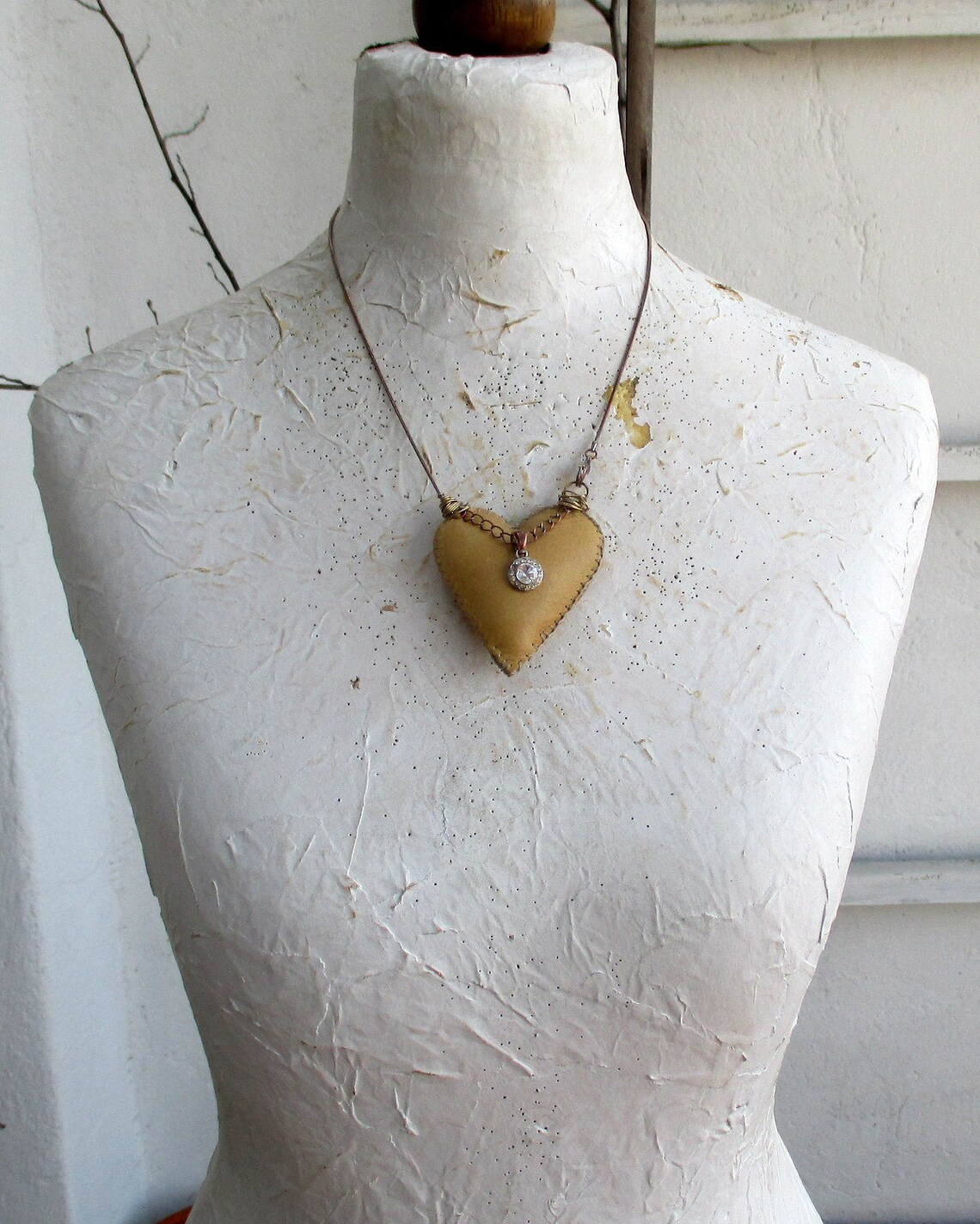 Sale leather heart necklace heart necklace heart with Etsy