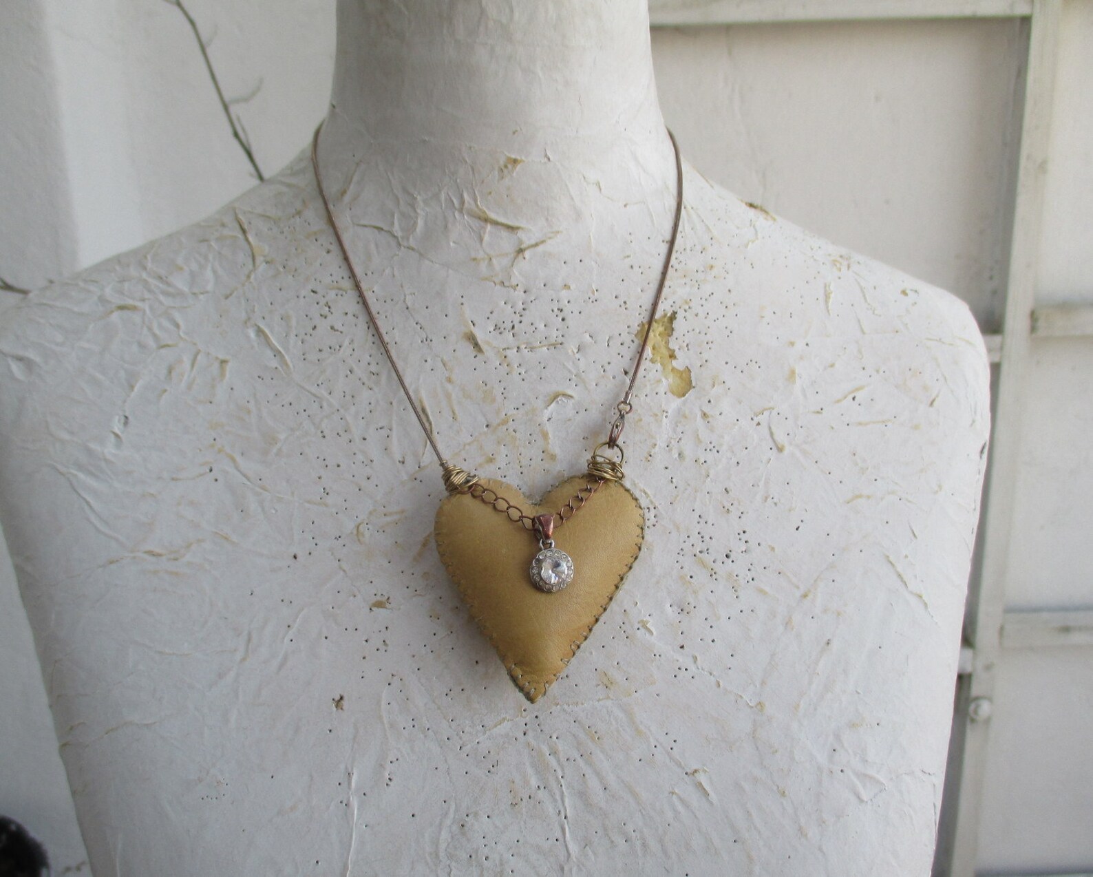 Sale leather heart necklace heart necklace heart with Etsy