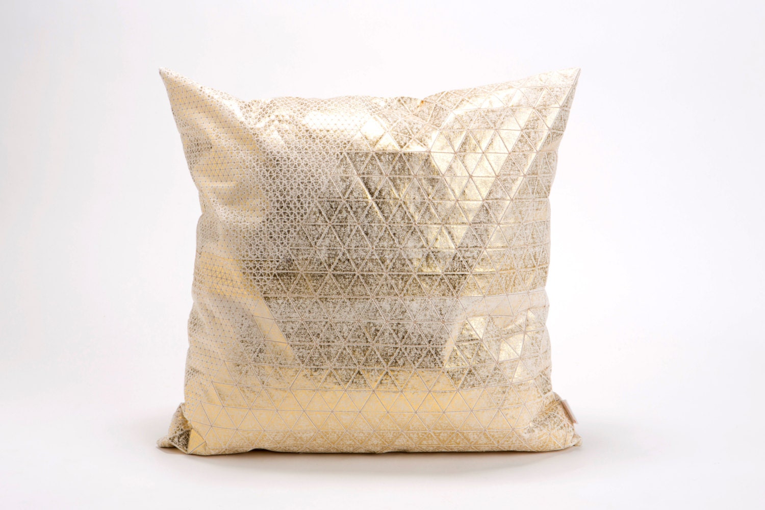 Imprimé Foil Métallisé sur Lin Tissu 19.5x19.5 Inch Imprimé Blanc Blanc, Enduit de Papier d'aluminiu