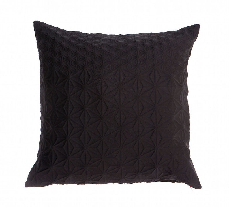 Black Geometric Pillow Cover 60x60 Cm 23.6 Inch Special Etsy