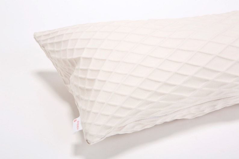 Japanese inspired cushion cover 19.6X11.8 inch Modern home decor accessory Rotem Geometric inspired cushion Cream textured pillow cover