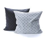 Set of two pillows on discount, items on sale, 19.5X19.5 pillows, contemporary fabric pillows, geometric fabric pillow, home decor accessor