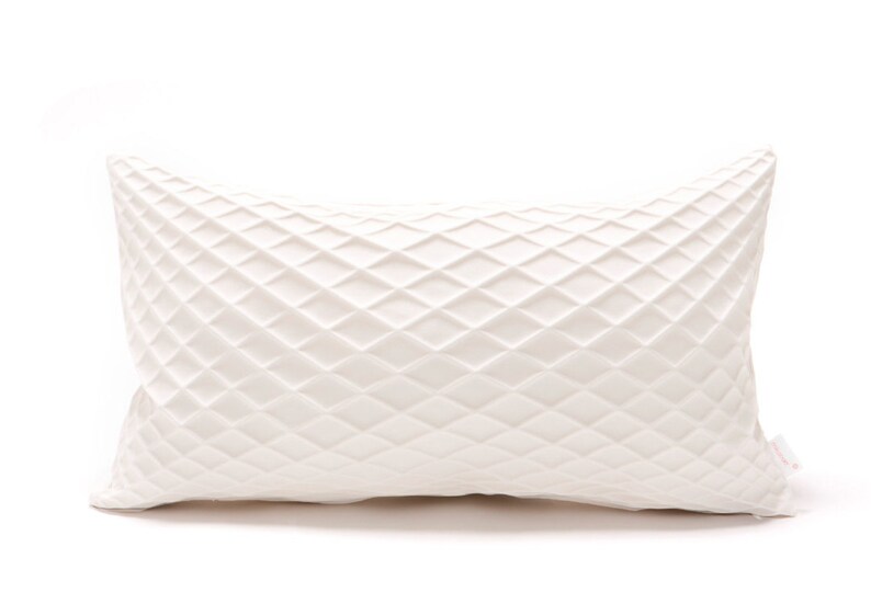 Japanese inspired cushion cover 19.6X11.8 inch Modern home decor accessory Rotem Geometric inspired cushion Cream textured pillow cover