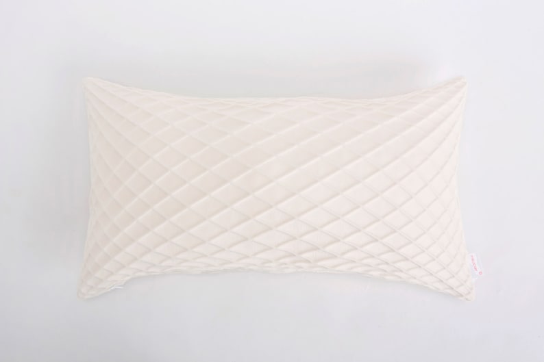 Japanese inspired cushion cover 19.6X11.8 inch Modern home decor accessory Rotem Geometric inspired cushion Cream textured pillow cover