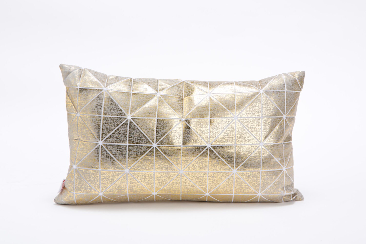 Imprimé Foil Métallisé sur Lin Tissu 19.5x11.8 Inch Imprimé Blanc Blanc, Enduit d'or Papier d'alumin