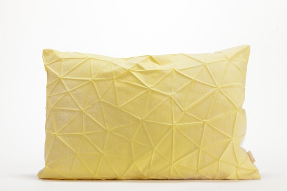 White and Yellow origami throw pillow origami geometric pillow cases 50x50 cm