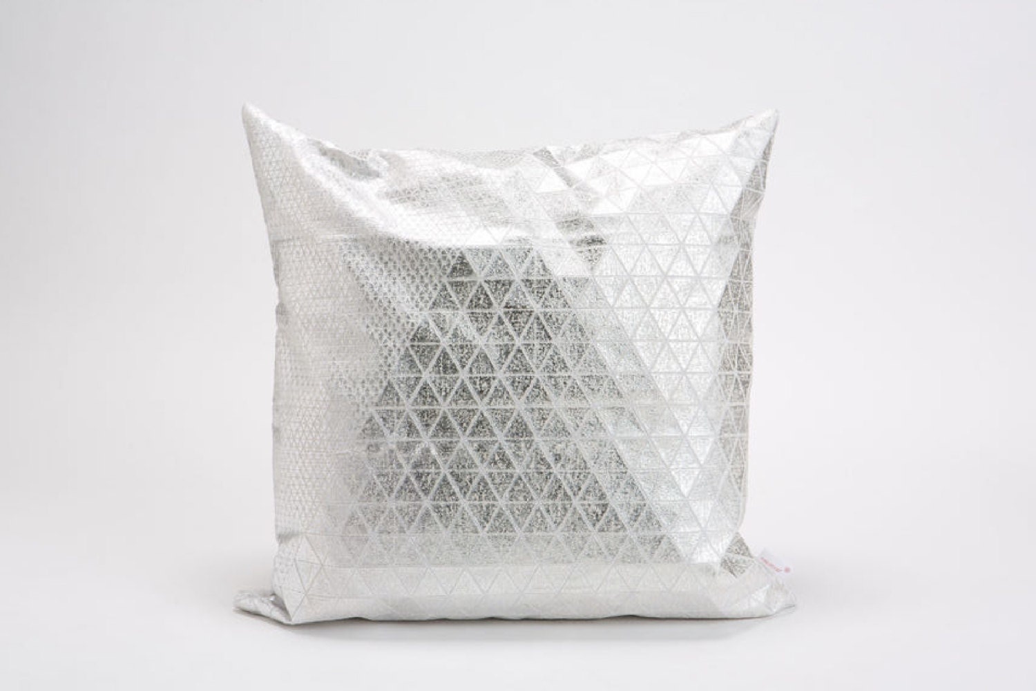 Imprimé Foil Métallisé sur Lin Tissu 19.5x19.5 Inch Imprimé Blanc Blanc, Enduit de Papier d'aluminiu