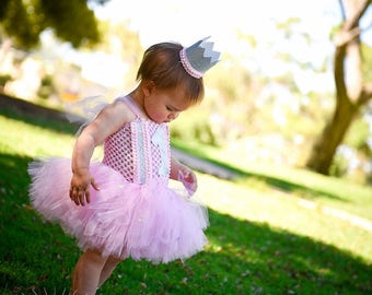 First Birthday Outfit, 1st Birthday Dress, Pink Birthday Dress, Pink and Gold Birthday, Pink Tutu Dress, First Birthday Girl, Silver Tutu