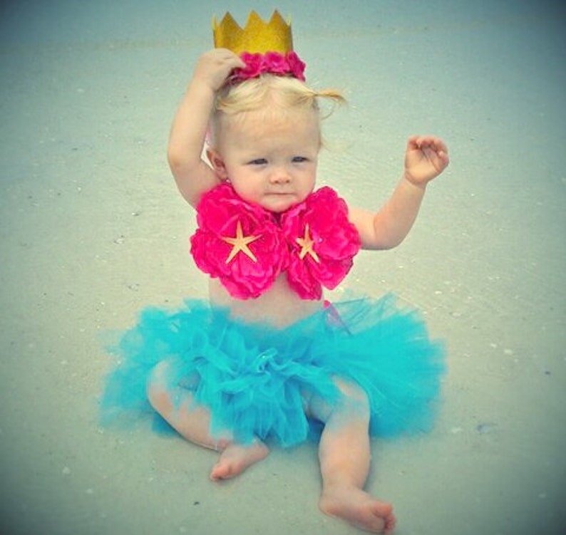 Mermaid Tutu OOC Halloween Costume Mermaid Mermaid Party Mermaid Costume Beach Birthday Ocean Theme Baby Bikini Little Mermaid