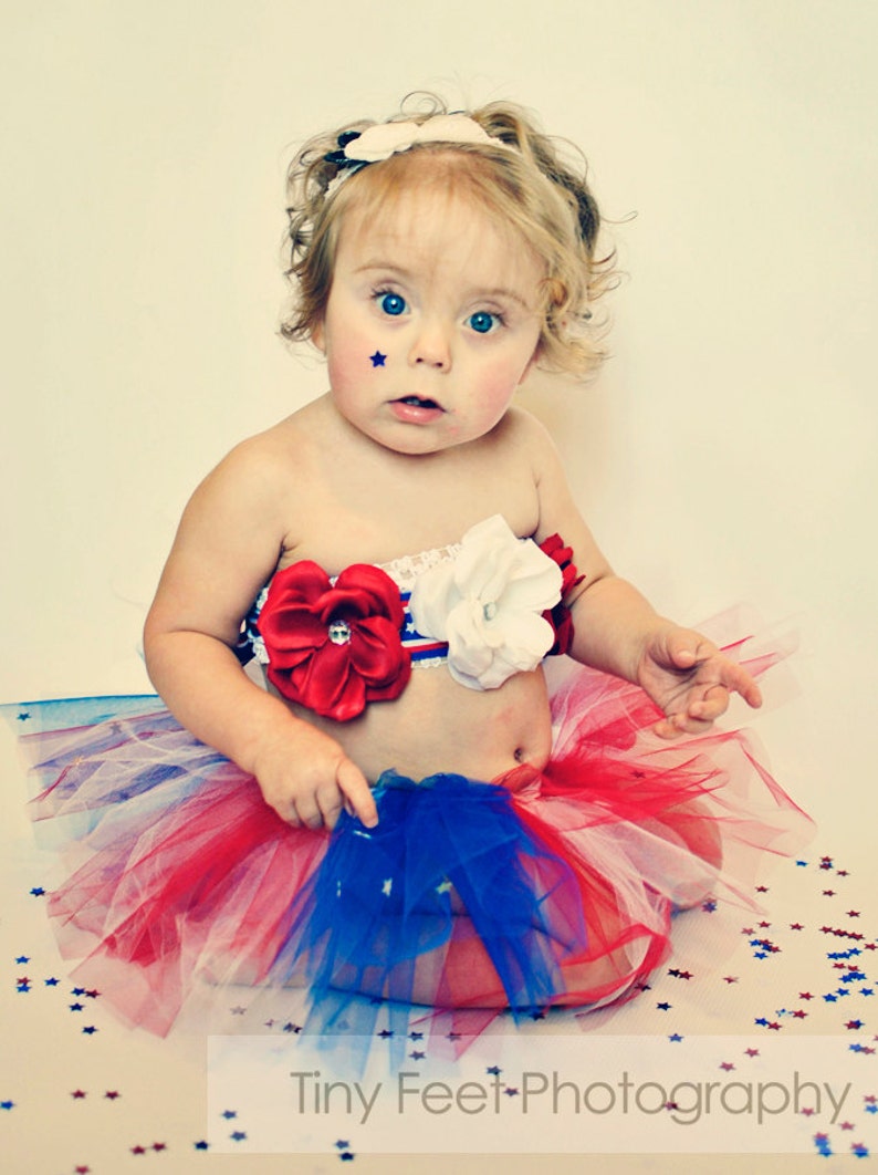 Baby Girl Tutu 4th of July Tutu Red White and Blue Tutu Etsy