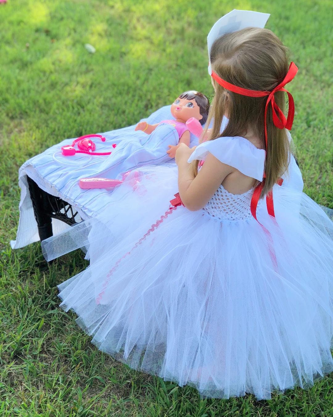 Nurse Costume Tutu Costume Halloween Costume for Girls Etsy