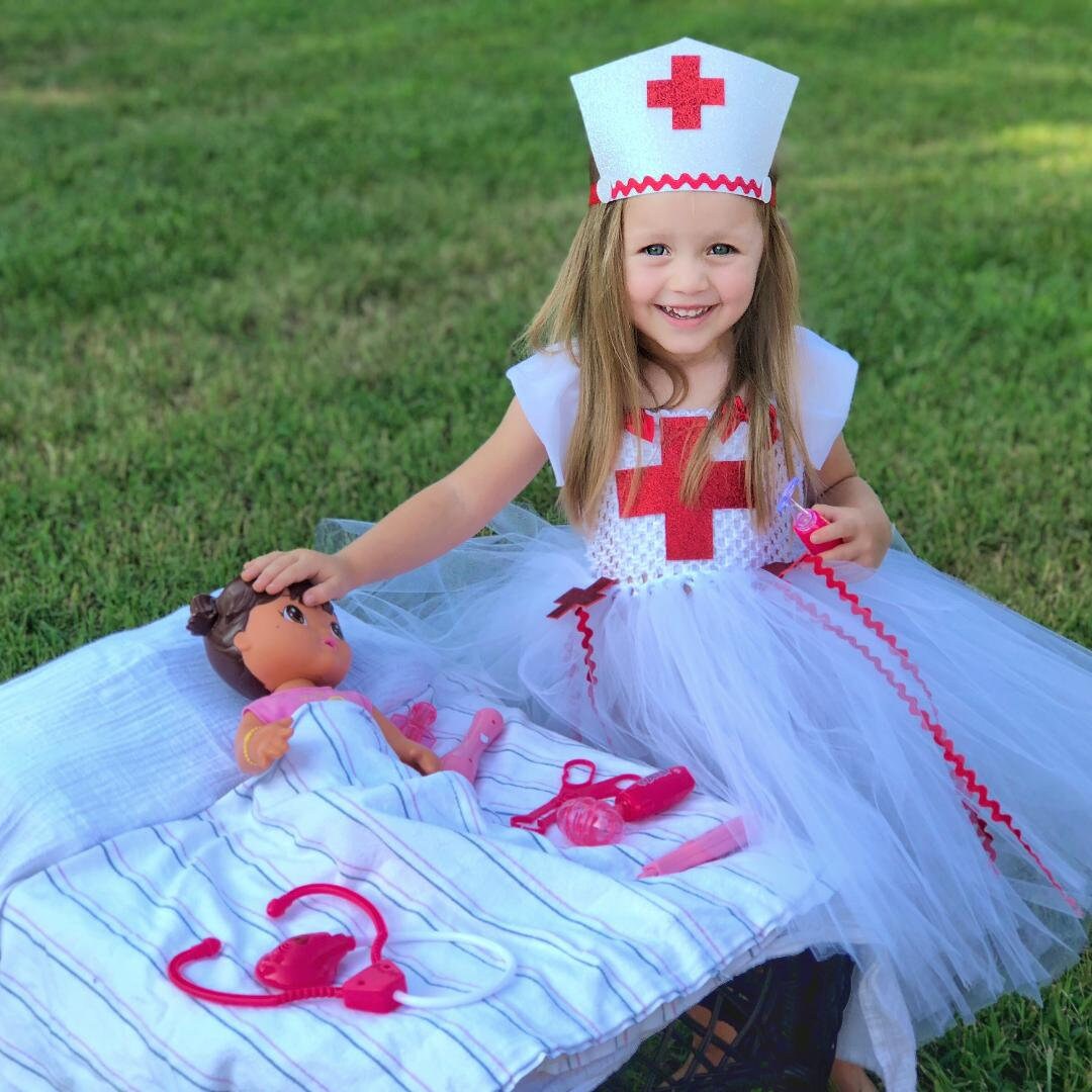 Nurse Costume Tutu Costume Halloween Costume for Girls Etsy