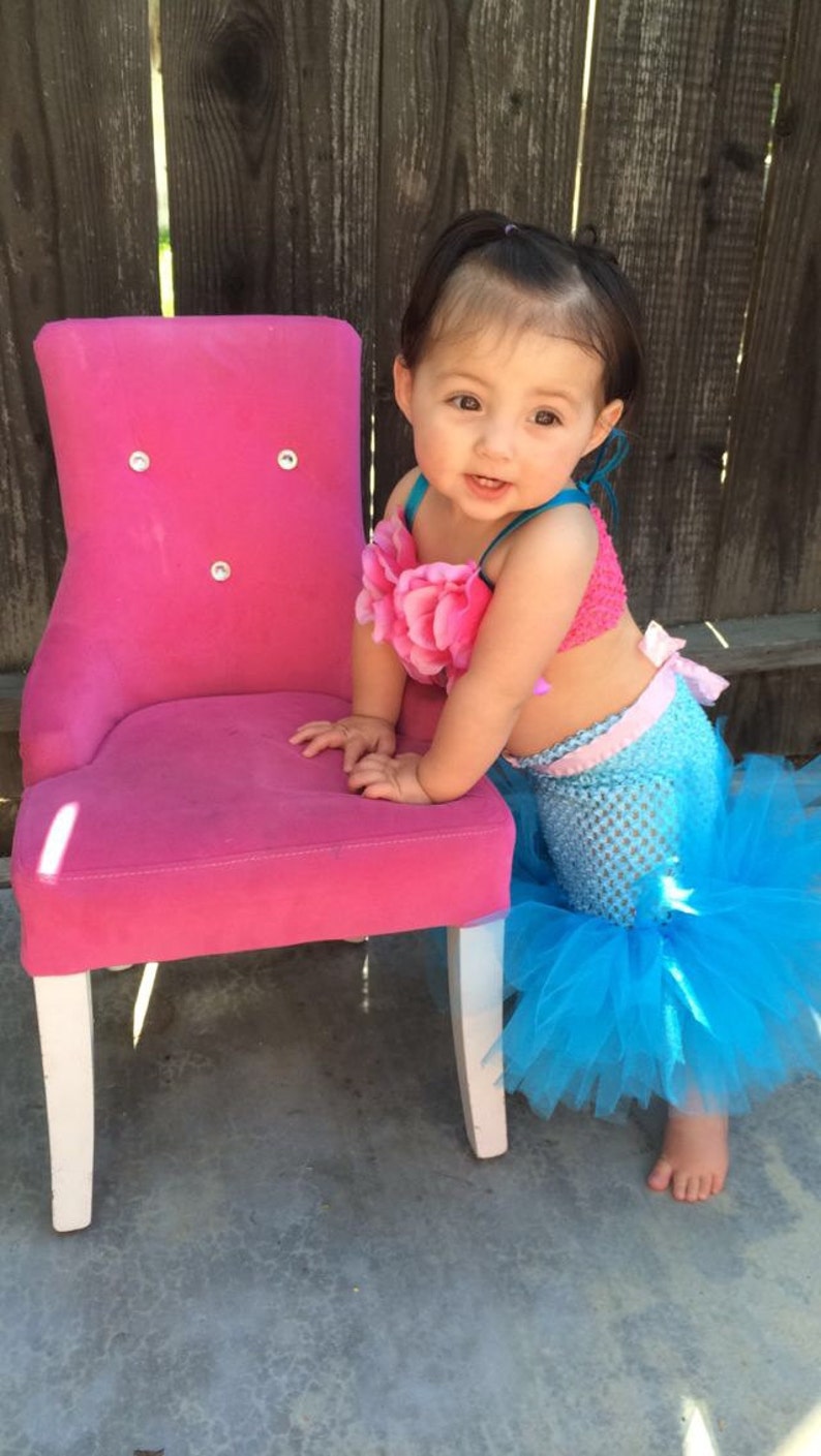 Mermaid Tutu OOC Halloween Costume Mermaid Mermaid Party Mermaid Costume Beach Birthday Ocean Theme Baby Bikini Little Mermaid